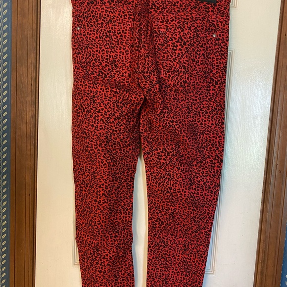 Zara Mid-Rise Skinny Jeans Red Size 8 New - Picture 2 of 16